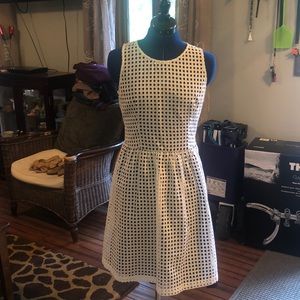 Banana Republic White Eyelet Dress w/ Navy lining